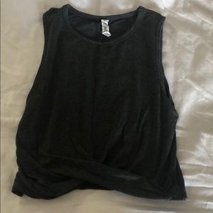 Alo yoga cropped dark grey tank top size M